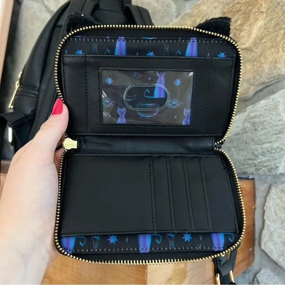 Loungefly Disney Hocus Pocus Binx Pocket Mini Backpack & Wallet Set - Picture 6 of 8